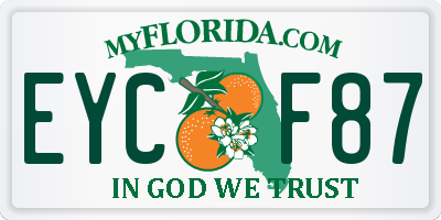 FL license plate EYCF87