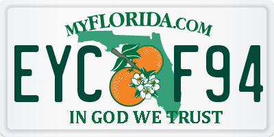 FL license plate EYCF94