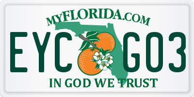 FL license plate EYCG03