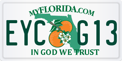 FL license plate EYCG13