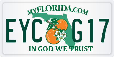 FL license plate EYCG17
