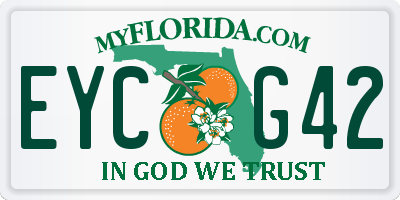FL license plate EYCG42
