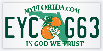 FL license plate EYCG63
