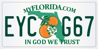 FL license plate EYCG67