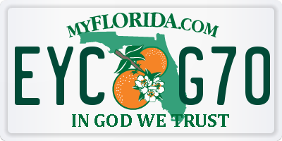 FL license plate EYCG70
