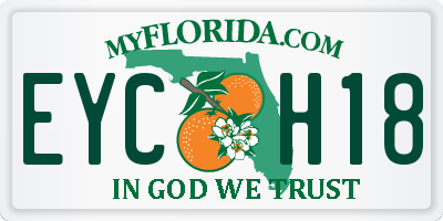 FL license plate EYCH18
