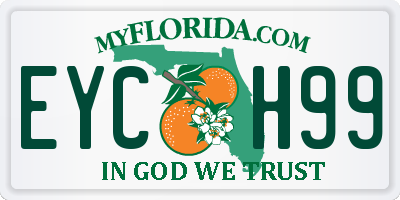 FL license plate EYCH99
