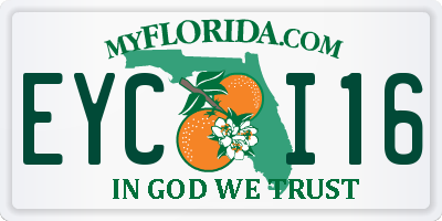 FL license plate EYCI16
