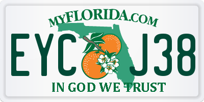 FL license plate EYCJ38