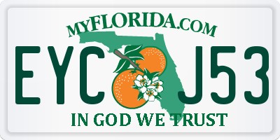 FL license plate EYCJ53