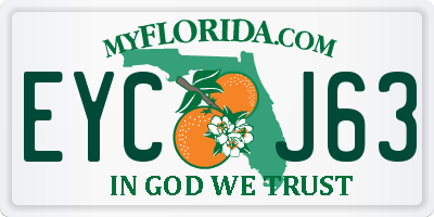 FL license plate EYCJ63