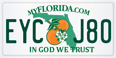 FL license plate EYCJ80