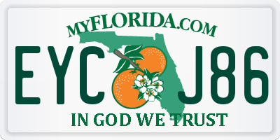 FL license plate EYCJ86