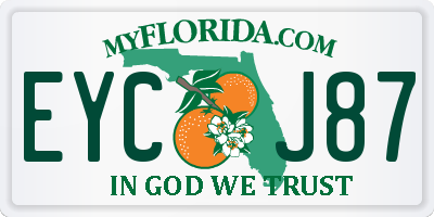 FL license plate EYCJ87