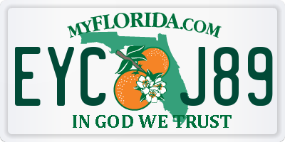 FL license plate EYCJ89
