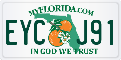 FL license plate EYCJ91