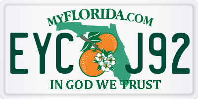 FL license plate EYCJ92