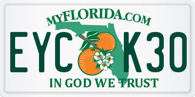 FL license plate EYCK30
