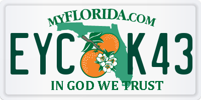 FL license plate EYCK43