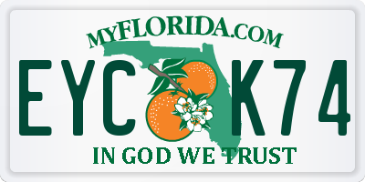 FL license plate EYCK74