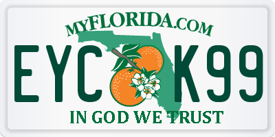 FL license plate EYCK99