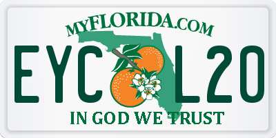 FL license plate EYCL20