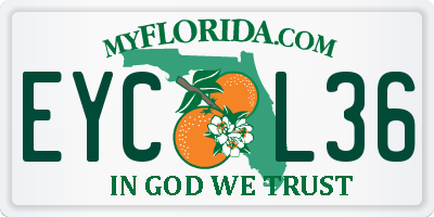 FL license plate EYCL36