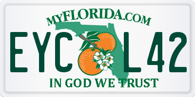 FL license plate EYCL42