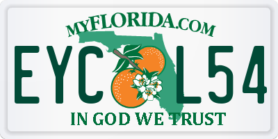 FL license plate EYCL54