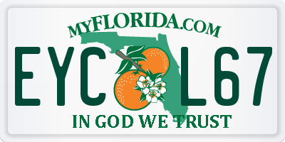 FL license plate EYCL67