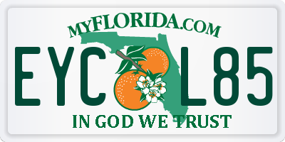 FL license plate EYCL85