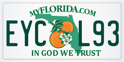 FL license plate EYCL93