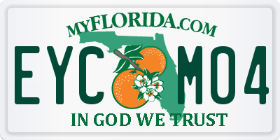 FL license plate EYCM04