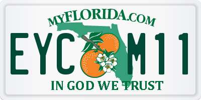 FL license plate EYCM11