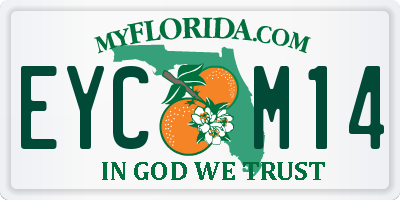FL license plate EYCM14