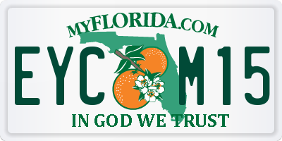 FL license plate EYCM15