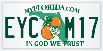 FL license plate EYCM17
