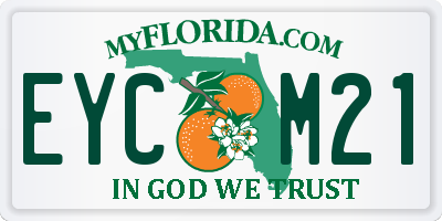 FL license plate EYCM21