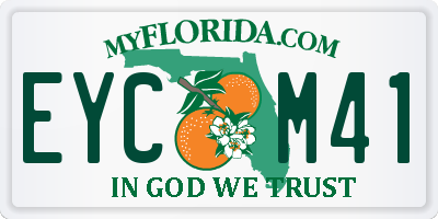 FL license plate EYCM41
