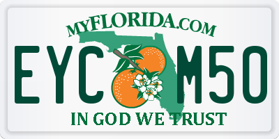FL license plate EYCM50