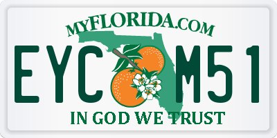 FL license plate EYCM51
