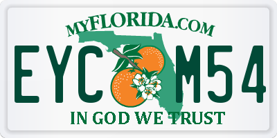 FL license plate EYCM54