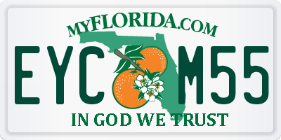 FL license plate EYCM55