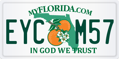 FL license plate EYCM57
