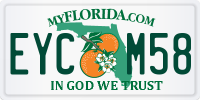 FL license plate EYCM58