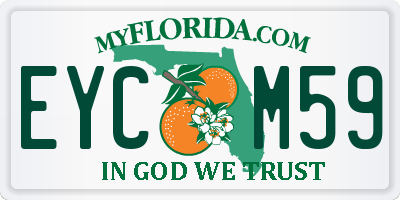 FL license plate EYCM59