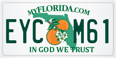 FL license plate EYCM61