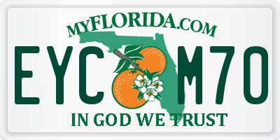 FL license plate EYCM70