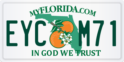 FL license plate EYCM71