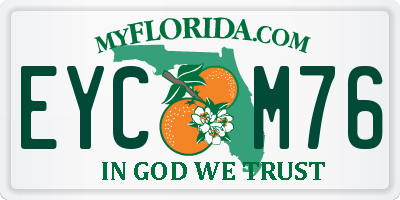 FL license plate EYCM76